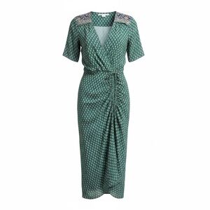 Veronica Beard Green Print Midi Dress